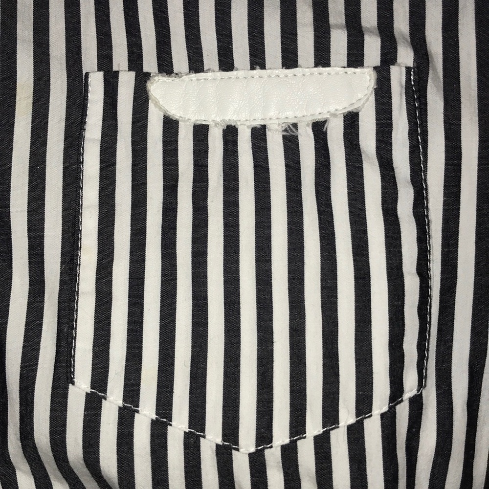 Vintage B&W Striped button up